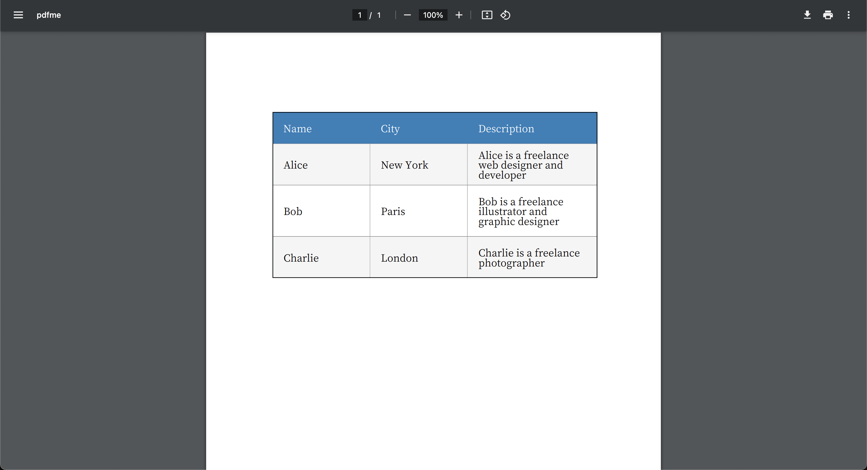 Table with 3 rows